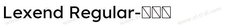 Lexend Regular字体转换